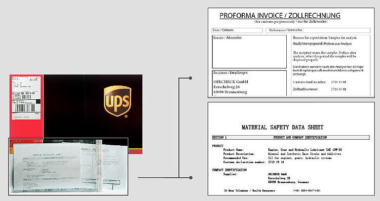 UPS Dokumententasche