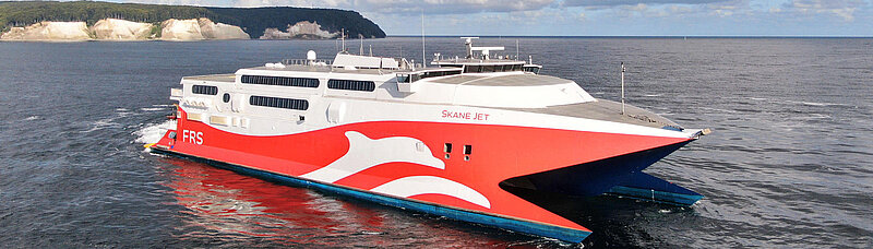 Von der Insel Rügen nach Ystad in Schweden: Der „Skane Jet“ startet in die neue Saison. 