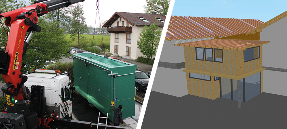 Gefahrstofflager und Anbau Skizze